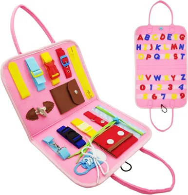 Image de Tableau d'activités - Jouets Montessori - Tableau d'activités pour enfants - Apprendre à lacer des chaussures - Pour les tout-petits - Développement de la motricité fine - Apprentissage de la vie quotidienne