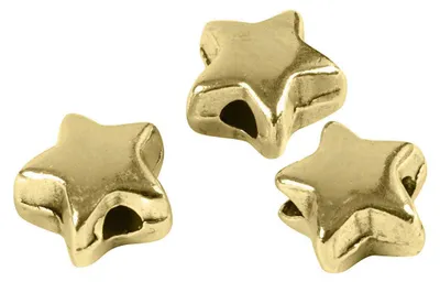 Immagine prodotto di perle stelle 5,5 x 5,5 mm placcate oro 3 pezzi