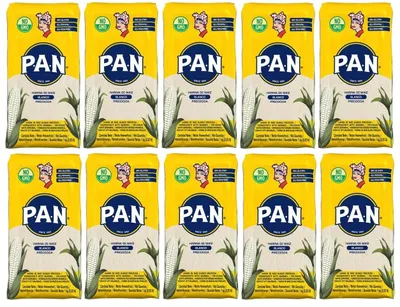 Produktbild von 10er Pack - P.A.N. weißes helles Maismehl, vorgekocht (10x 1kg) | Harina De Maiz