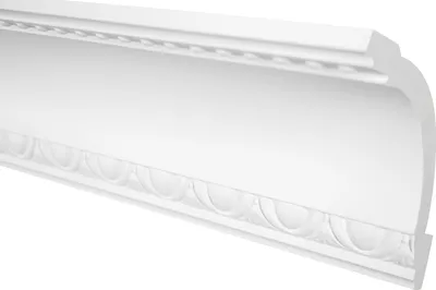 Produktbild von GRAND DECOR Stuckleisten Decke Barock Stil, PolyurethanHartschaum weiß - 2m Deckenleisten gemustert Dekorbau Deckenabschlussleisten Nachbildung (2 Meter C746)
