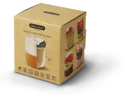 Produktbild von BLACK+BLUM | Lunchbecher, TO-GO LUNCH, Schiefer, 450 ML
