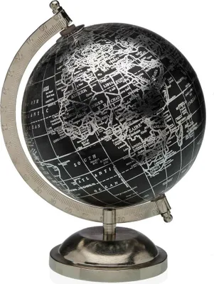 Image de Terraqueo Versa Globe en métal plaqué 15 x 24 x 17 cm