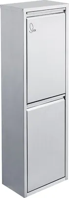 Produktbild von SVITA V2X15 Mülleimer 30 Liter 2x15L Treteimer Mülltrenner silber Papierkorb