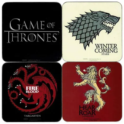 Productafbeelding van Game of Thrones - Onderzetter set, 10 x 10 cm