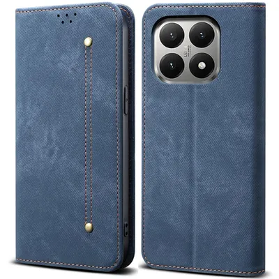 Obrázek produktu pro Pouzdro pro Xiaomi 15T, Kožené Peněženkové Pouzdro s Magnetickým Uzavíráním a Stojánkem modré