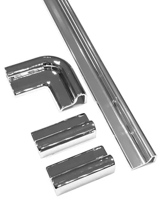 Produktbild von Gelco Überlaufschiene 1000 mm mit Endkappen, Chrom