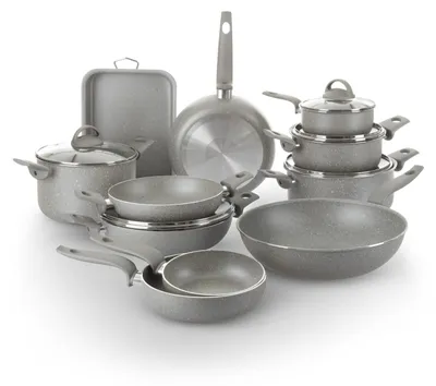Pfannenset 16-tlg., antihaftbeschichtet, für Gas & Ceran, Aluminium
