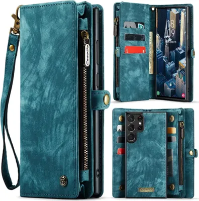 Produktbild von Caseme Samsung Hülle mit Zipper 2in1 Samsung S26 Ultra-Blau