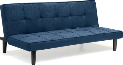 Produktbild von Giada 2-Sitzer Stoff Design Sofa Bett für Haus und Büro - Blau