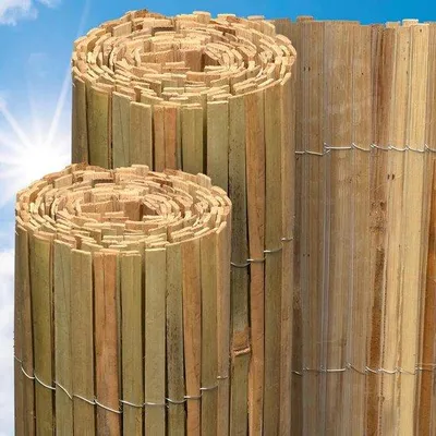 Obrázek produktu pro Bambusová zástěna 140 x 300 cm SolVision B89 – bambusová rohož odolná proti povětrnostním vlivům s certifikátem  jako ochrana před větrem do zahrady a na balkon – robustní přírodní zástěna z přírodního bambusu