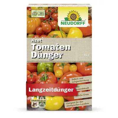 Produktbild von Neudorff Azet Tomaten-& Gemüsedünger 1 kg mit extra Kalium - auf Tomaten, Zucchini und Kürbis abgestimmt, mit Langzeitwirkung