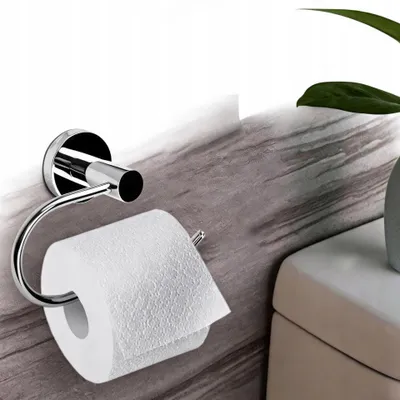Produktbild von Springos USAR Toilettenpapierhalter Silber Metall Loft
