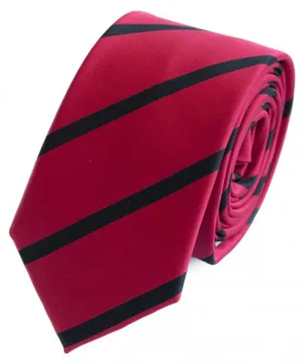 Produktbild von Fabio Farini - 2 Stück Einstecktücher & Herren Schlips in 6cm Schmal (6cm), Rot/Schwarz