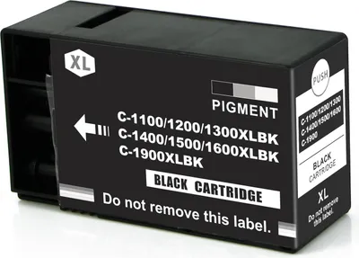 Produktbild von TECHTEK Tinte Ersetzt PGI-1100, PGI-1200, PGI-1300, PGI-1400, PGI-1500, PGI-1600, PGI-1900XLBK Kompatibel mit [Canon] MAXIFY MB 2010, MAXIFY MB 2020,