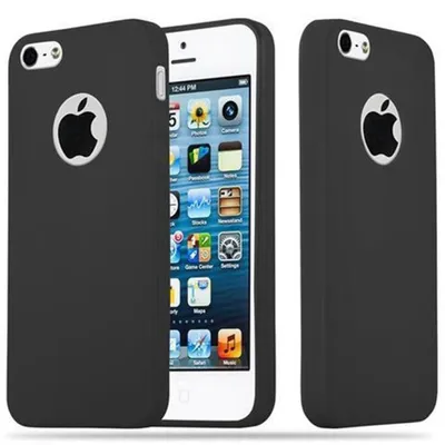 Produktbild von Cadorabo Hülle für Apple iPhone 5 / 5S / SE 2016 Schutzhülle in Schwarz Handyhülle TPU Silikon Etui Case Cover