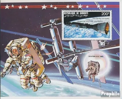 Produktbild von Briefmarken Dschibuti 1986 Mi Block132A (kompl.Ausg.) postfrisch Bemannte Raumfahrt
