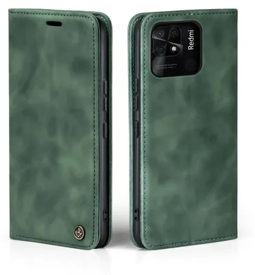 Produktbild von Handy Hülle für Xiaomi Redmi 10C Klapphülle Bookcase Flip Cover Handy Tasche Etui Farbe: Grün