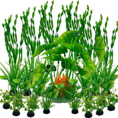 Produktbild von Aquarium Vistank Kunststoffpflanzen - 25 Stück Kunstpflanzen Dekoration