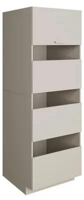 Obrázok produktu pre Selsey Holv – vysoká kúpeľňová skriňa stojaca 68 cm, 4 dvere, kašmírovosivá