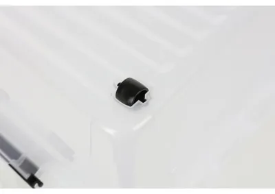 Produktbild von 14x Scharnierbox 52L 60x40x35cm Transparent Deckel Aufbewahrung Spielzeugkiste