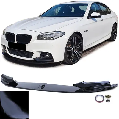 Produktbild von Frontspoiler Schwarz Glanz Spoiler Lippe für BMW 5er F10 F11 2010-17 mit M-Paket