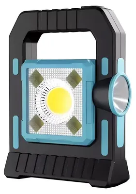 Obrázok produktu pre Verk 12290 Solárna LED multifunkčná prenosná kempingová baterka USB dobíjateľná modrá