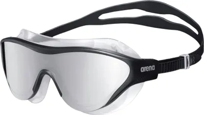 Zdjęcie produktu dla arena The One Mirrored przeciwmgielne okulary pływackie unisex dla dorosłych, okulary do nurkowania z szerokimi soczewkami, ochrona UV, samoregulujący mostek nosowy, uszczelnienie Orbit-Proof