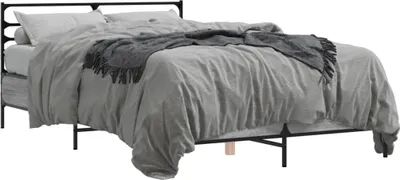 Obrázok produktu pre vidaXL Rám postele šedý Sonoma 120x200 cm materiál na báze dreva a kovu