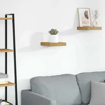 Immagine prodotto di Maison Exclusive - Scaffale da parete, supporto beige, 23 x 23,5 x 3,8 cm, materiale composito di legno