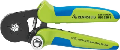 Zdjęcie produktu dla Szczypce do zaciskania tulejek Rennsteig PEW 8.286 (0.08?°?16.0mm??/ AWG?28?°?6, 180mm)