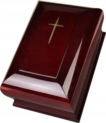 Produktbild von Holzurne Für Asche Mit Kreuz, Bestattungsurne Für Menschliche Asche, Holz