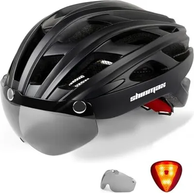Produktbild von SHINMAX -Fahrradhelm Männer Frauen Visier magnetisch abnehmbare Sicherheitsbrillen Helme Leichte Erwachsene Radfahren ein verstellbares atmungsaktives
