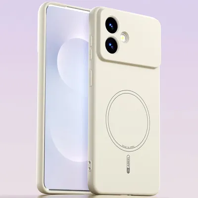 Obrázek produktu pro Magnetické pouzdro pro Samsung Galaxy S26 Edge, kompatibilní s MagSafe, tekutý silikon, nárazuvzdorné a odolné proti poškrábání Béžová