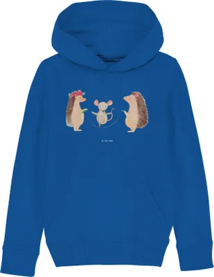 Produktbild von Mr. & Mrs. Panda Kinderpullover Igel Seilhüpfen 12-14 Jahre (152/164) - Royal Blue - Geschenk, Sweatshirt, Maus, Kinder, Kapuzenpullover, Hoodie, Hoody, Kinderbekleidung
