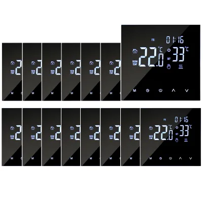 Produktbild von 15X Smart Thermostat 3A Warmwasserbereitung/Gasboiler Raumthermostate, programmierbares LCD Fussbodenheizung Wandthermostat, Manueller/automatischer Modus