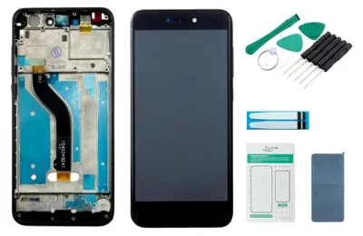 Produktbild von Huawei P8 lite (2017) Display (mit Rahmen) schwarz - Set
