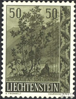 Produktbild von Briefmarken Liechtenstein 1958 Mi 372 gestempelt Bäume