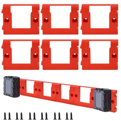 Batteriehalter, 6 Stück, rot, für AA/AAA