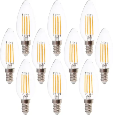 Produktbild von V-TAC LED-Filament-Lampe VT-1986-N, E14, EEK: F, 4W, 400lm, 3000K, 10 Stück