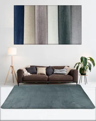 Immagine prodotto di Tappeto a pelo corto  color grigio-verde, ideale per il soggiorno