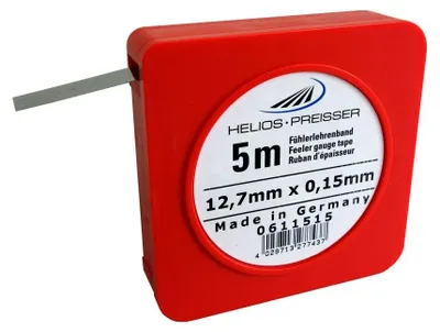 Immagine prodotto di Helios Preisser Fühlerlehrenband, Einzelkassette (Kohlenstoffstahl, gehärtet, Breite 12,7 mm,Länge 5 m, NennmaÃü 0,15 mm)