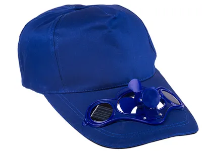 Obrázek produktu pro Solární kšiltovka s ventilátorem - modrá
