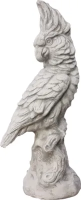 Produktbild von Schöner Kakadu aus Steinguss perfekt für den Garten die Terrasse oder den Vorgarten ist Frostfest Witterungsbeständig und Neu 75cm H, PO-1752