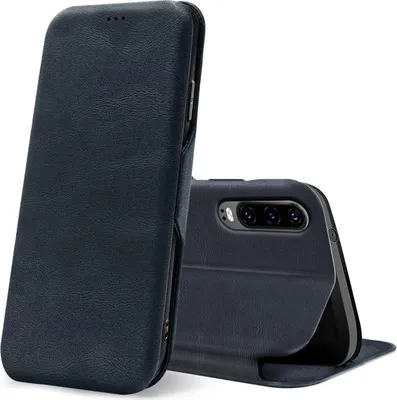Produktbild von Conie Retro Klapp Tasche für Huawei P30 Kartenfach Hülle Rundumschutz in Blau