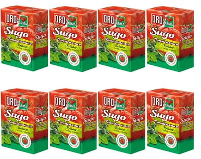 Image de Oro di Parma Sugo sauce tomate typiquement italienne herbes 400g paquet de 8