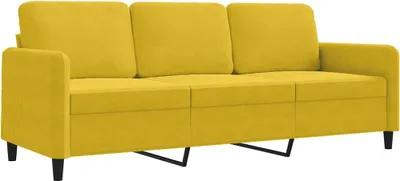 Produktbild von vidaXL 3-Sitzer-Sofa Gelb 180 cm Samt