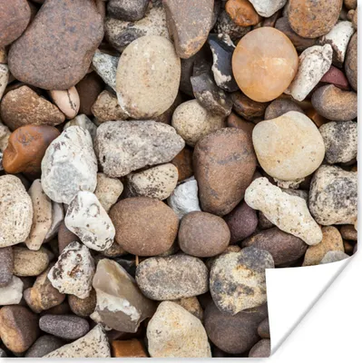 Produktbild von MuchoWow® Poster Kies - Steine - Natur 50x50 cm - Wohnzimmerdekoration