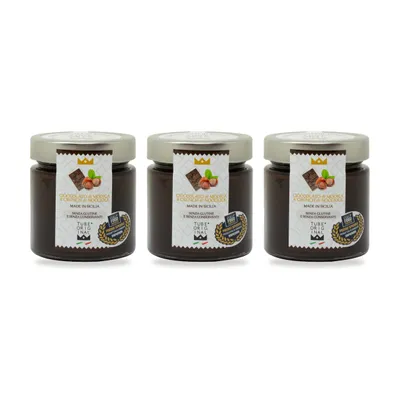 Produktbild von TubeORIGINAL Creme mit Cioccolato di Modica IGP 45 % und Haselnusskrokant – 3er-Pack (3 × 190 g)