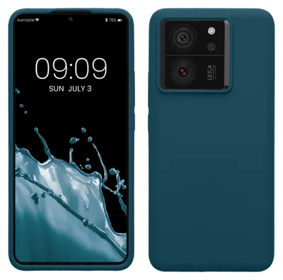 Produktbild von kwmobile Handyhülle für Xiaomi 13T / 13T Pro Hülle - Case Silikon - Kabelloses Laden - Schutzhülle Cover in Petrol matt
