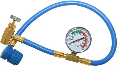 Produktbild von Druckschlauch mit Manometer zum Selbstbefüllen von R134a / R1234yf / R12 FIXFY Klimaanlage